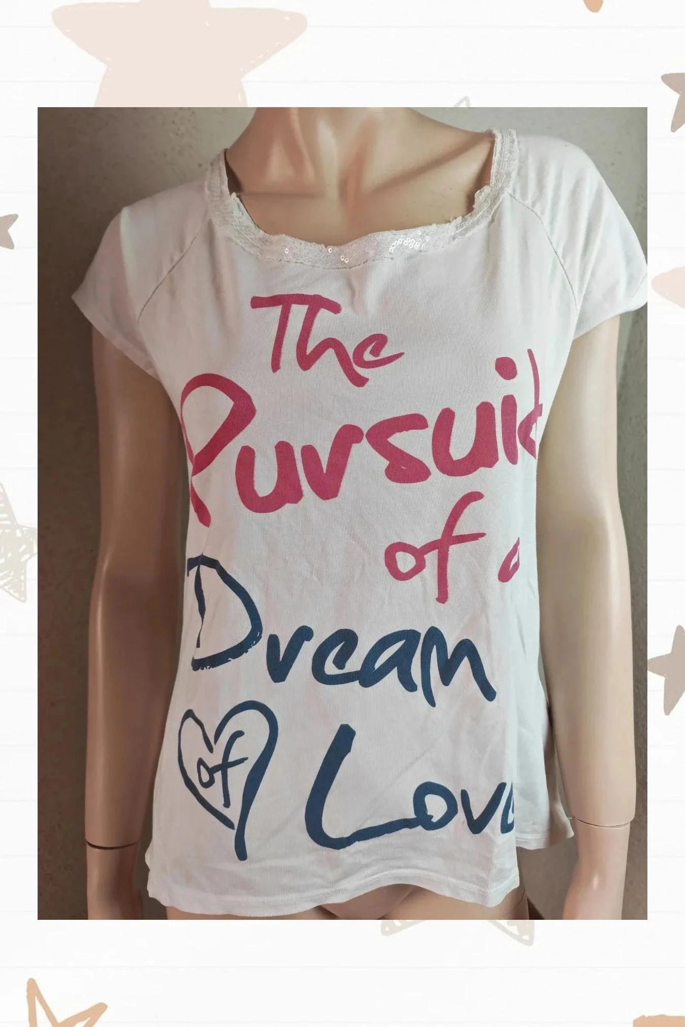 Camiseta blanca "The Pursuit of a Dream"